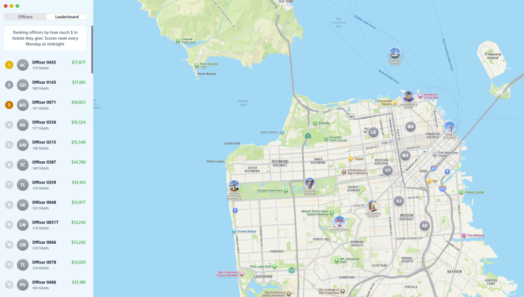 Find My Parking Cops' Tracks Officers Handing Out Tickets All Around San  Francisco