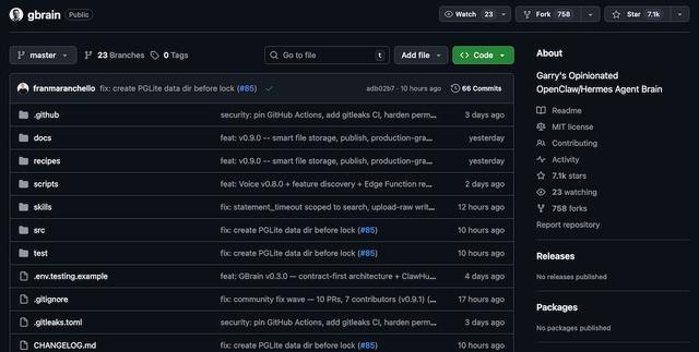 狂揽7.1k Stars!武装你的龙虾和“爱马仕”,YC总裁开源AI记忆外挂