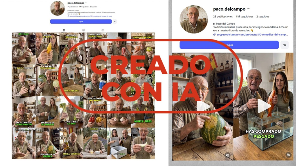 在 Instagram上拥有超百万粉丝的虚假网红“Paco del Campo”。图源VerificaRTVE