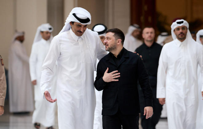 泽连斯基近日访问卡塔尔 X账号