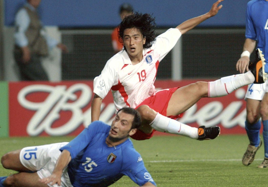 2002年世界杯 韩国绝杀意大利 图/中新社