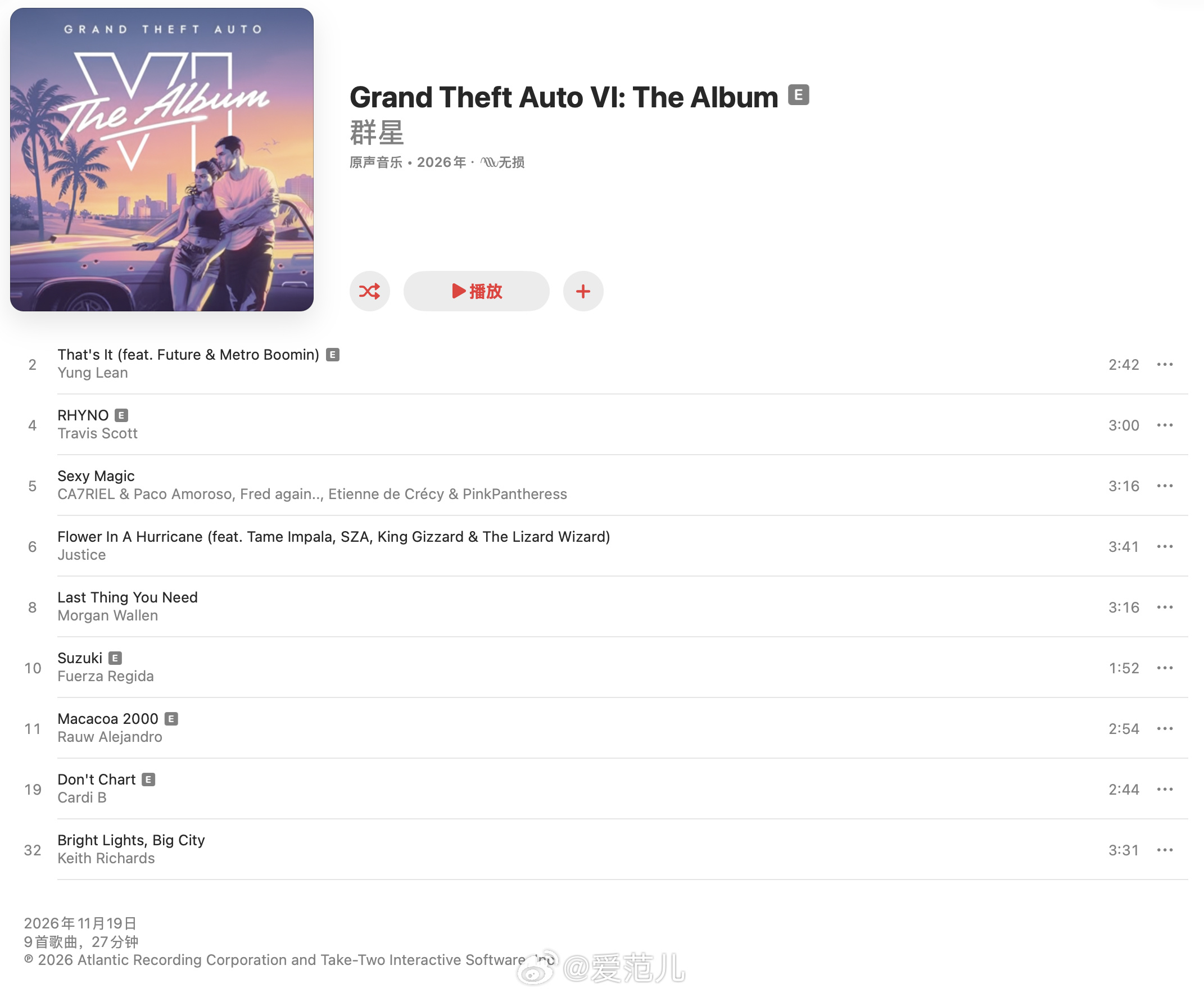 【游戏还没玩上,先来品一品《GTA 6》的歌单】#GTA6# 《Gr