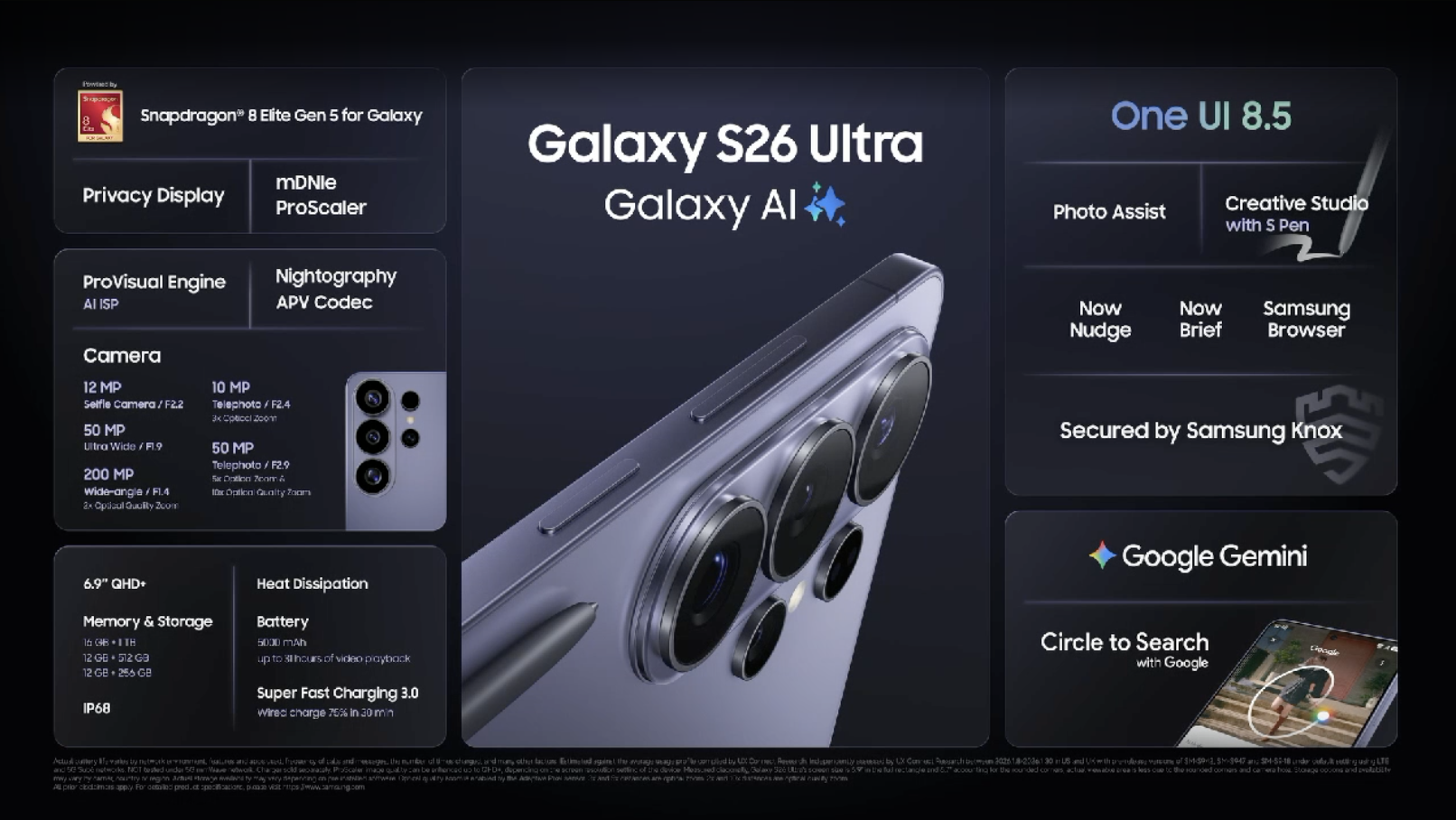 三星 Galaxy S26 系列发布:6999 元起!AI 很聪明,防窥接地气