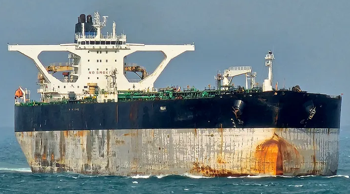 资料图:“贝”号油轮(来源:央视新闻)