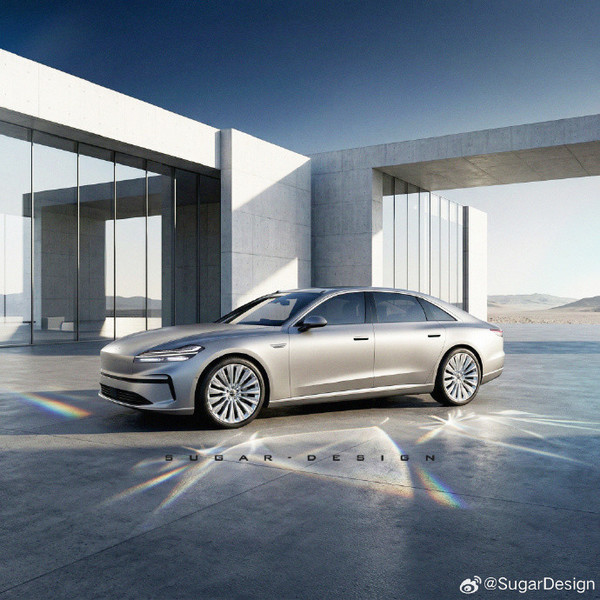 乐道轿车渲染图曝光:采用正统三厢轿车的车身比例