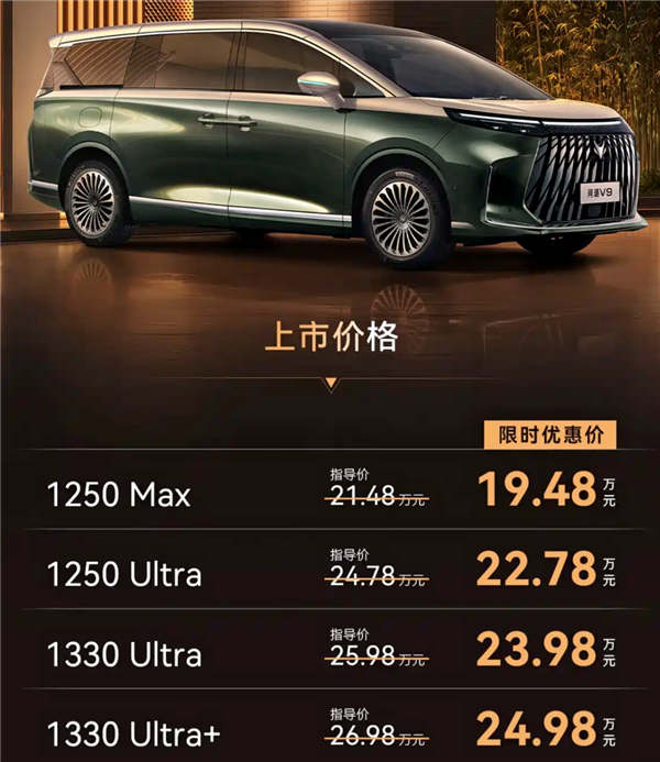 华为雪鸮增程加持!极狐问道V9正式上市:限时19.48万起