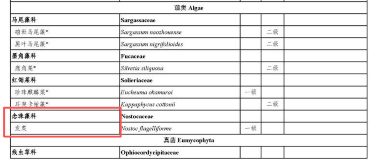 2021年国家重点保护野生植物名录截图