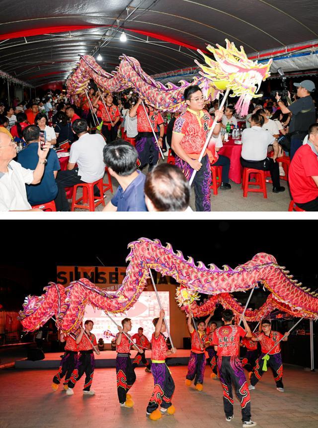龙船饭现场的游龙表演