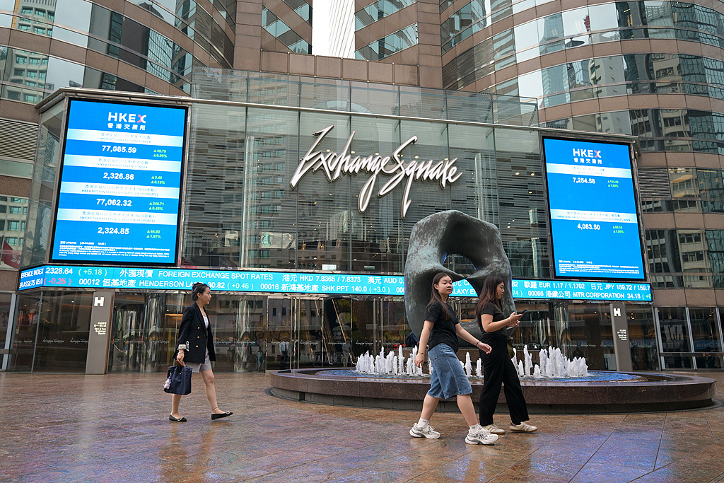 位于香港中环的港交所大楼（视觉中国）