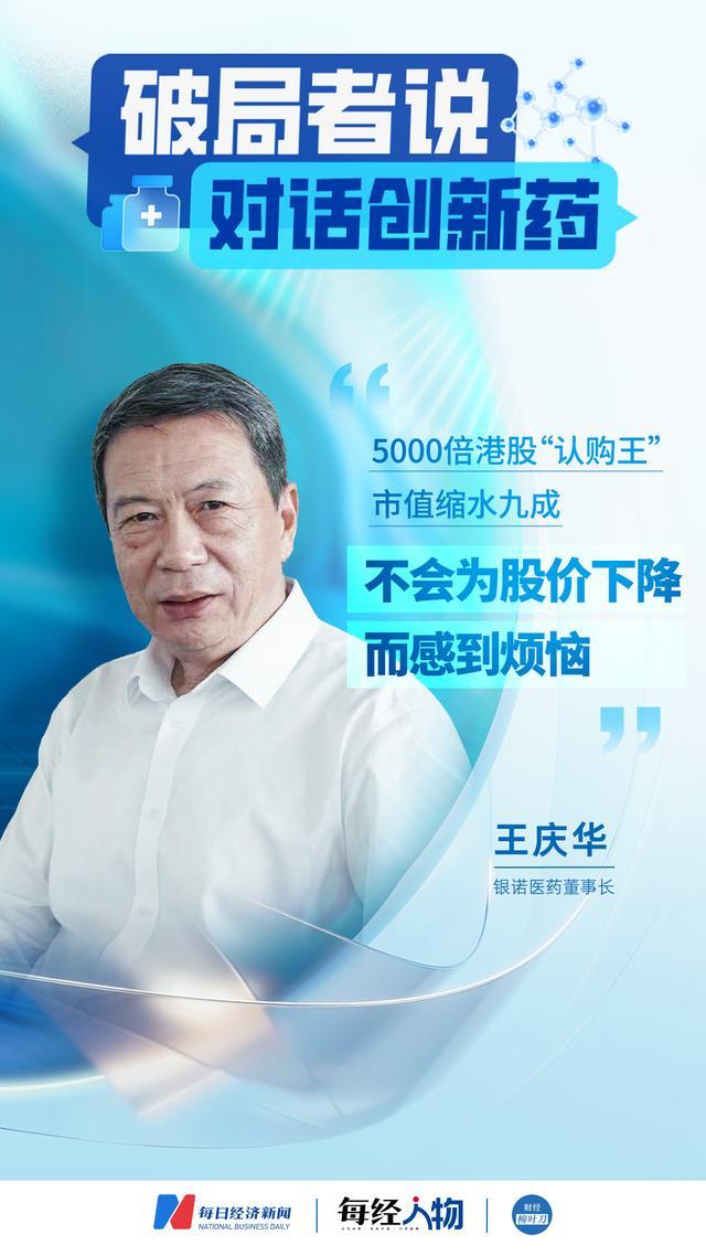 银诺医药董事长王庆华的专访宣传海报