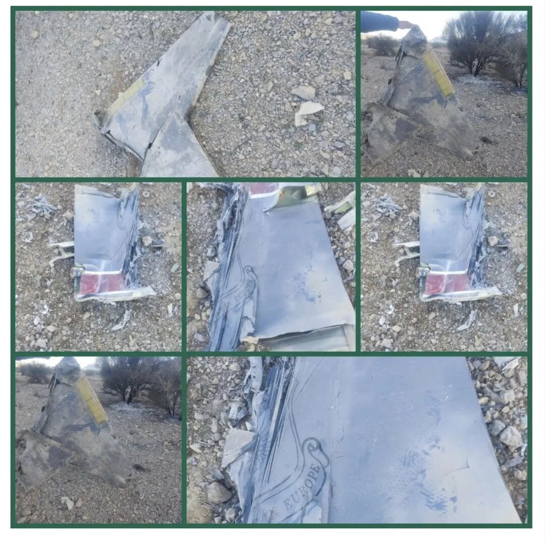 ▲伊朗媒体公布战机解体碎屑的相片。（图源：央视新闻）