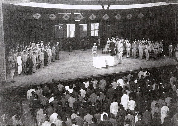 1945年10月25日,中国战区台湾省受降典礼在台北公会堂(今中山堂)举行。