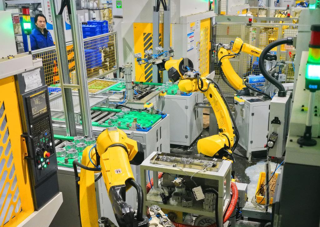 1月29日，在湖南省衡阳市衡东县，湖南美湖智造股份有限公司员工在生产线上作业。