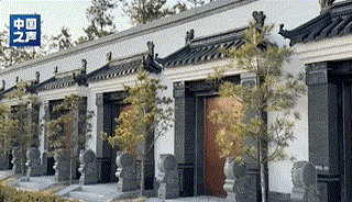 △长庚生态园“锦绣苑”北侧已建成的35座超标豪华“住宅式”墓地。(总台中国之声记者管昕摄)