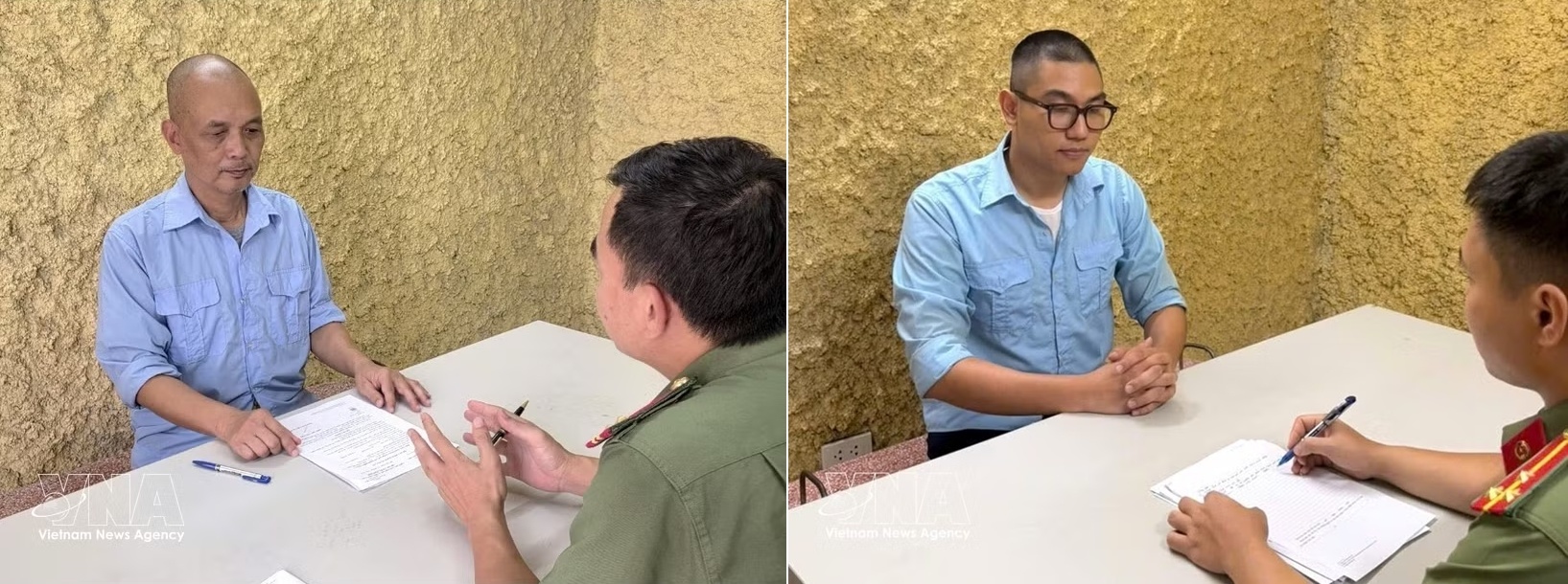 作者阮成南（左）和博主陈越英（右）