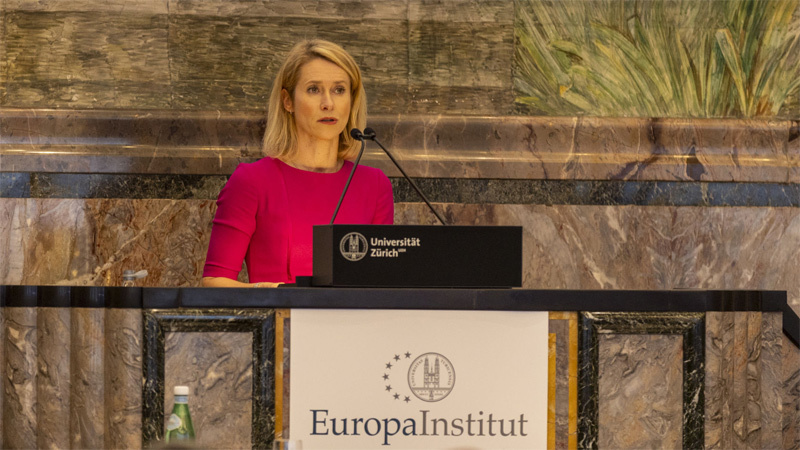 3月5日,卡拉斯在苏黎世大学发表演讲 苏黎世大学新闻