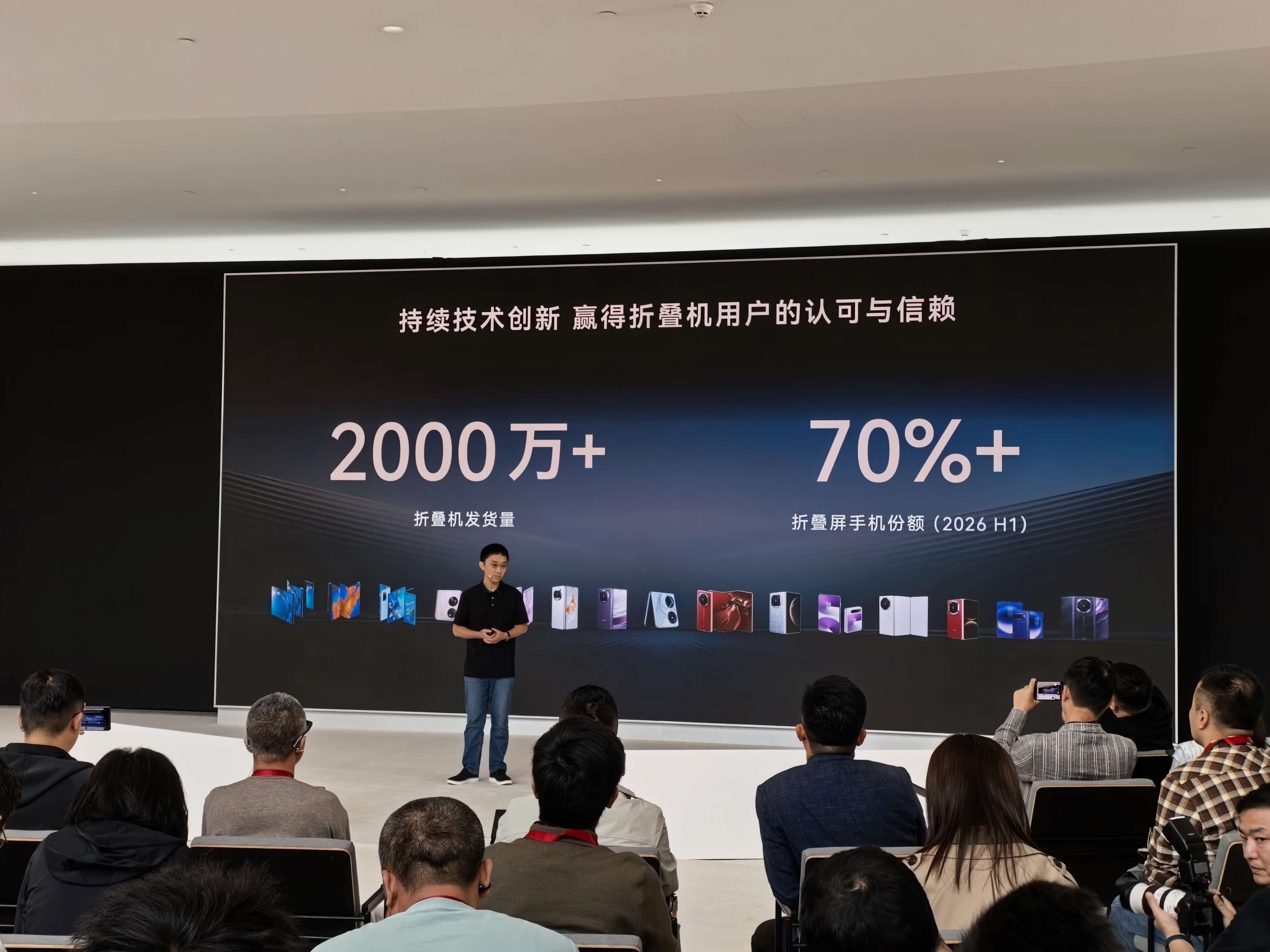 #华为折叠屏发货量突破2000万台# 华为终端创新技术沟通会在上海练