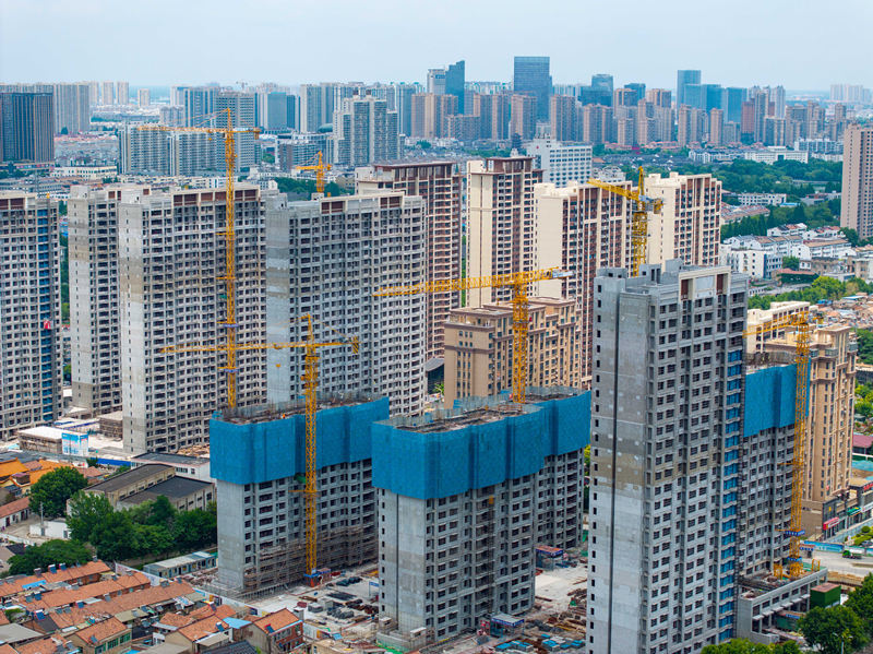 2024年6月27日,江苏淮安某建设中的楼盘。 IC Photo