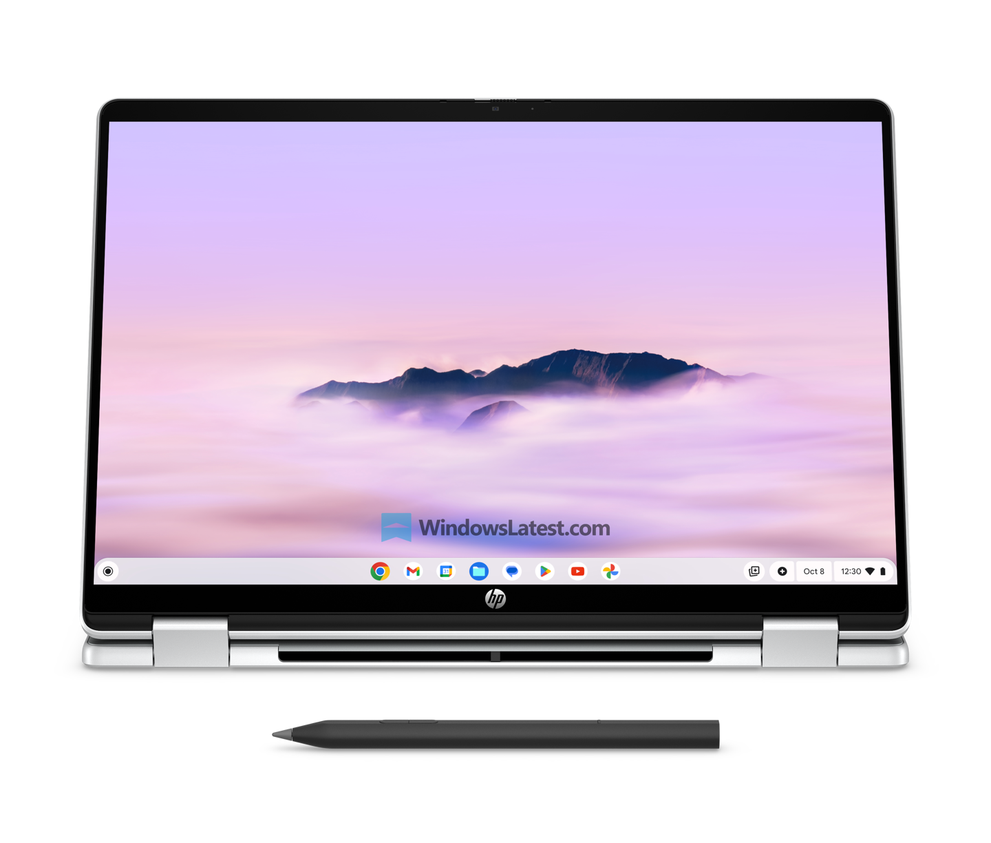 HP Chromebook Plus x360 14 in Glacier Silver for CES 2026