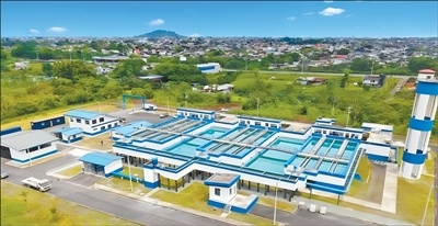 中国电建承建的厄瓜多尔圣多明各供水项目全景。莉塞特·拉莫斯摄