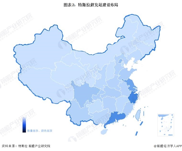 图表2:特斯拉超充站建设布局