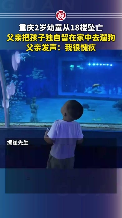重庆2岁幼童从18楼坠亡，父亲把孩子独自留在家中去遛狗，父亲发声：我很愧疚