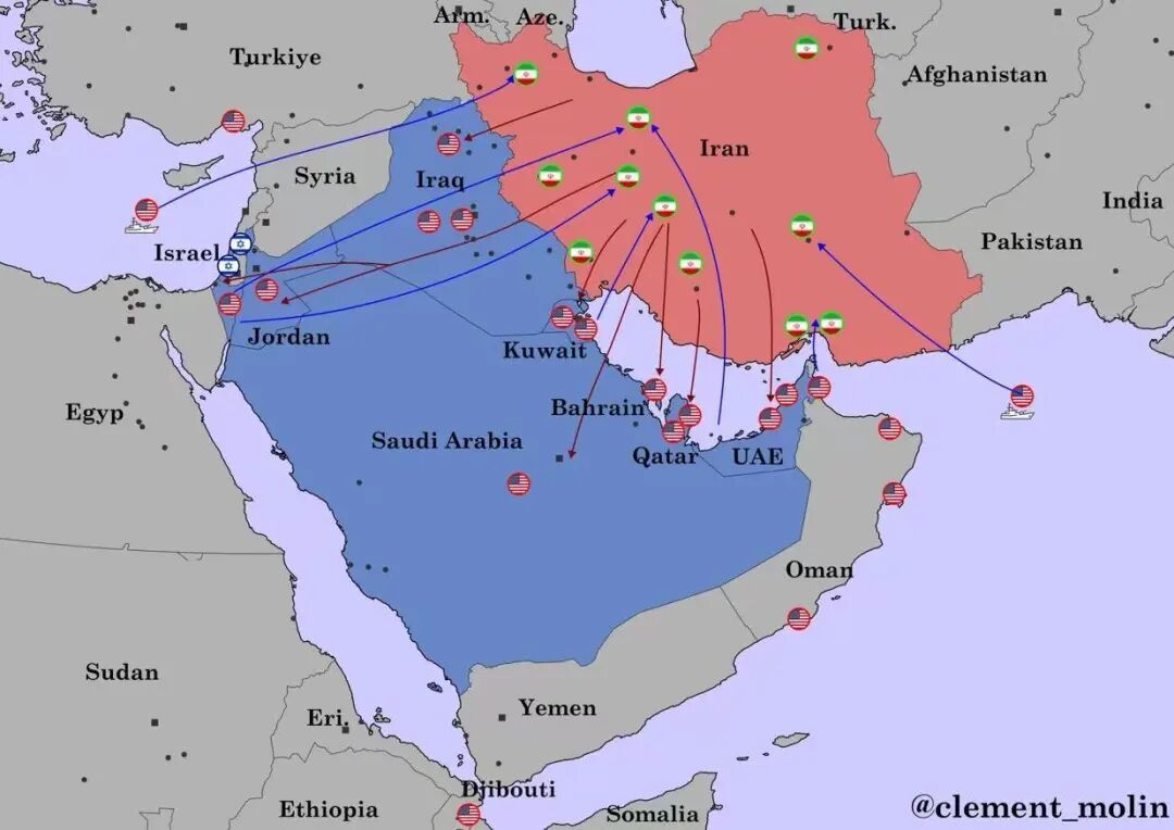 ◆双方打击动向一览配资股票平台。（来源：X账号@clement_molin）