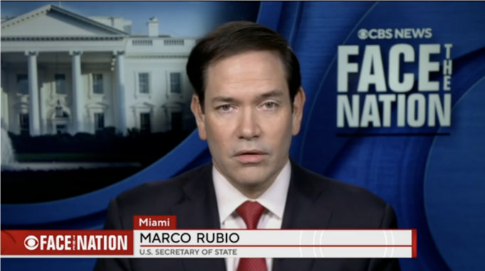 当地时日,鲁比奥一档节目中表示,特朗普在对委后续行动方面有多种选项。图源:CBS视频截图