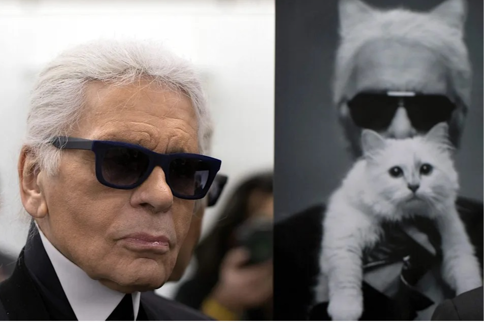 ▲拉格斐和他的爱猫舒佩特