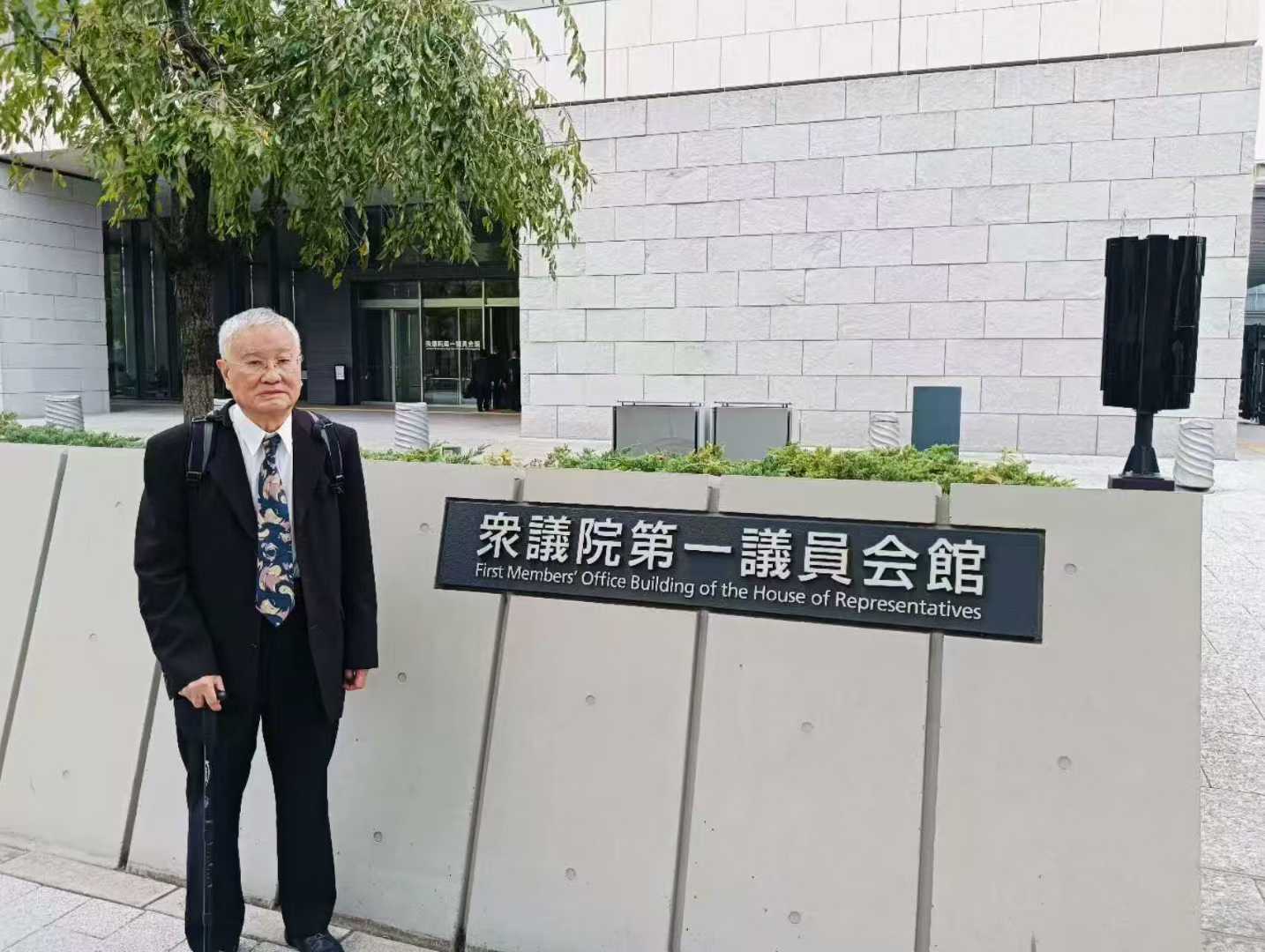 2025年10月,陈文平赴日本东京国会众议院会馆演讲,敦促日方返还掠夺的中国文物。 陈文平供图