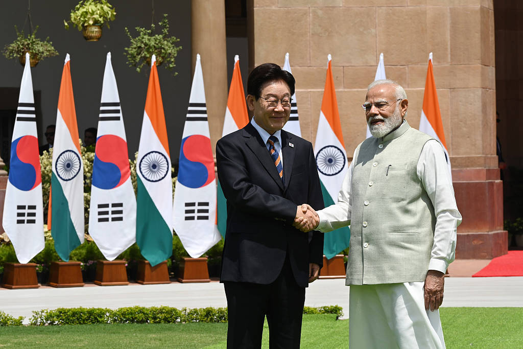 莫迪会见李在明（视觉中国）