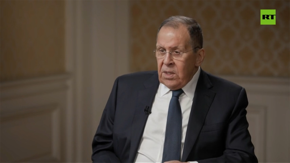 当地时间2月5日,拉夫罗夫接受RT专访。 视频截图