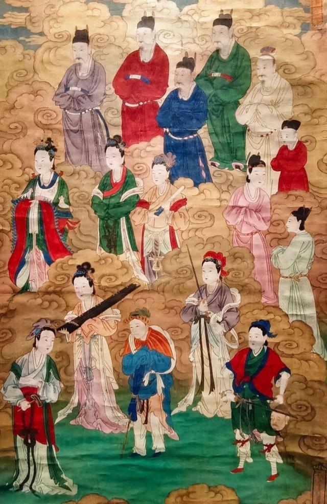 明代水陆画《王子王孙嫔妃烈女》