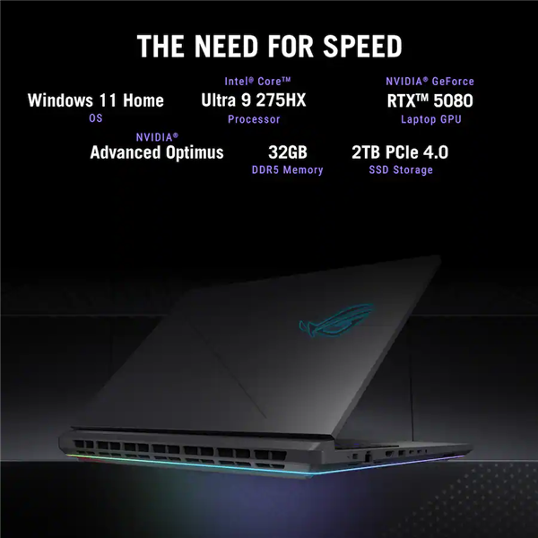 直降4026元!华硕18英寸ROG游戏本跳水:RTX 5080+32GB内存
