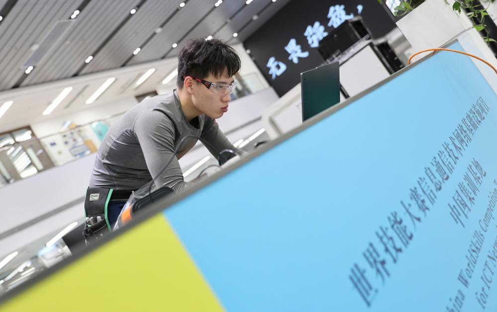 9月2日,刘宇轩在集训基地备赛。