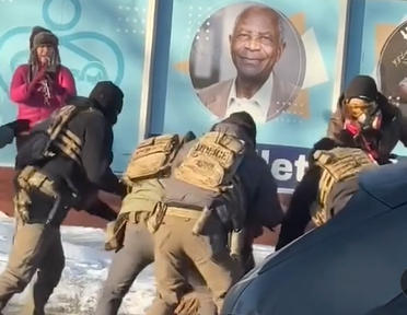 24日,亚历克斯·普雷蒂被ICE特工开枪打死 视频截图