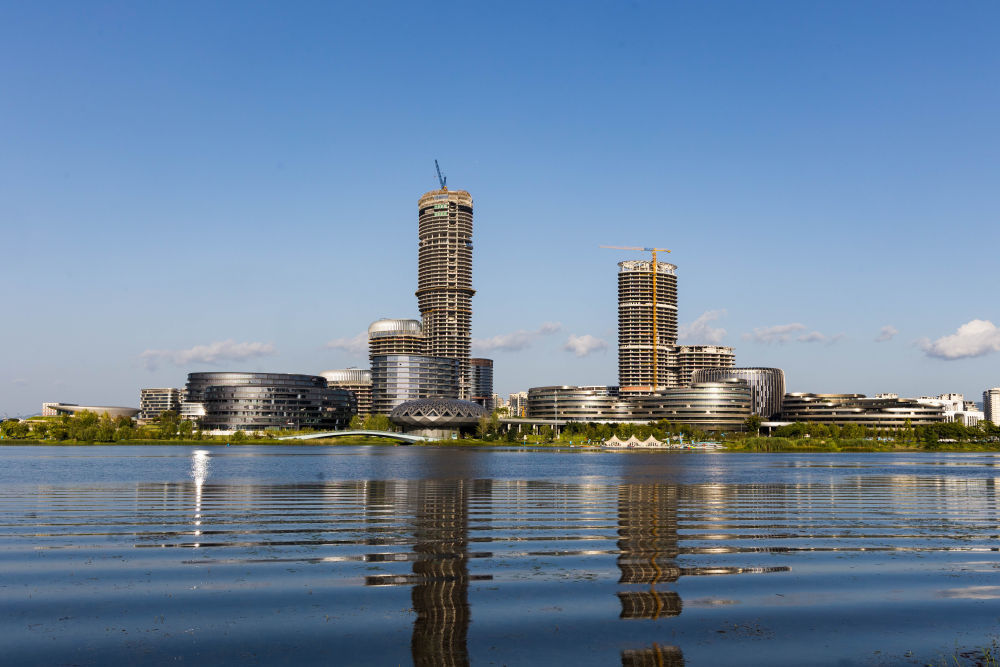 远眺成都科创生态岛。（受访者供图）