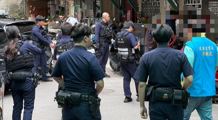 警员在现场处理。图源:台湾中时新闻网