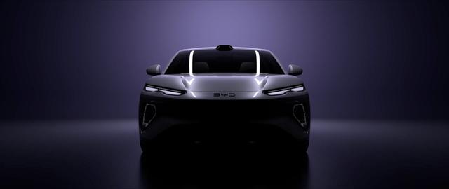 比亚迪海洋旗舰轿车海豹08外观预热,明天首秀