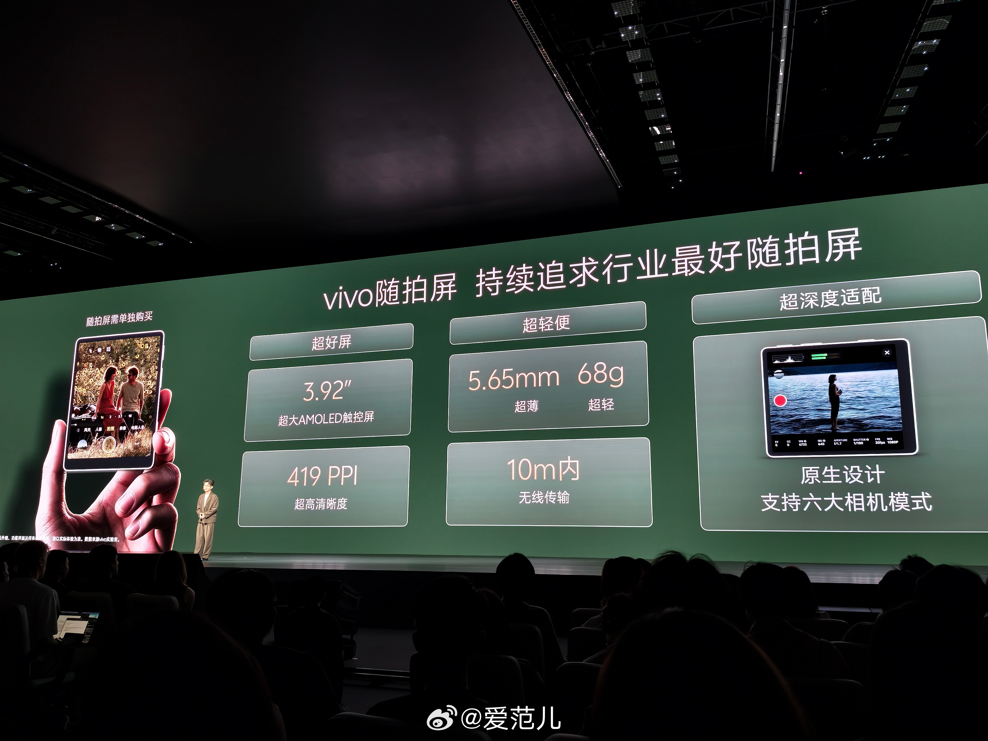 #爱范儿在现场# vivo 发布了一个有意思的配件——随拍屏,它把后