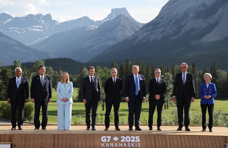 2025年6月，在加拿大举行的G7峰会领导人合影。 IC Photo