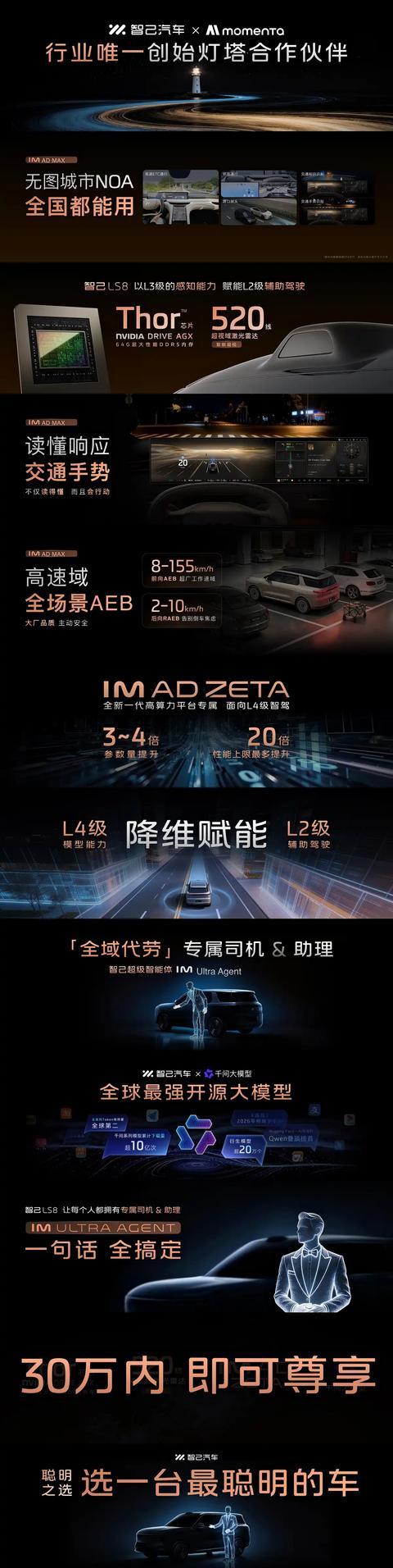 智己LS8开启预售:线控四轮转向、双腔空悬,预售权益价25.98万起