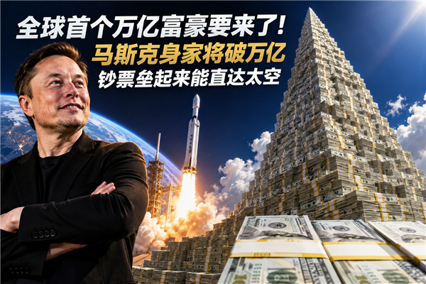 人类首个万亿富豪要诞生了！马斯克身家将破万亿 钞票垒起来能到太空