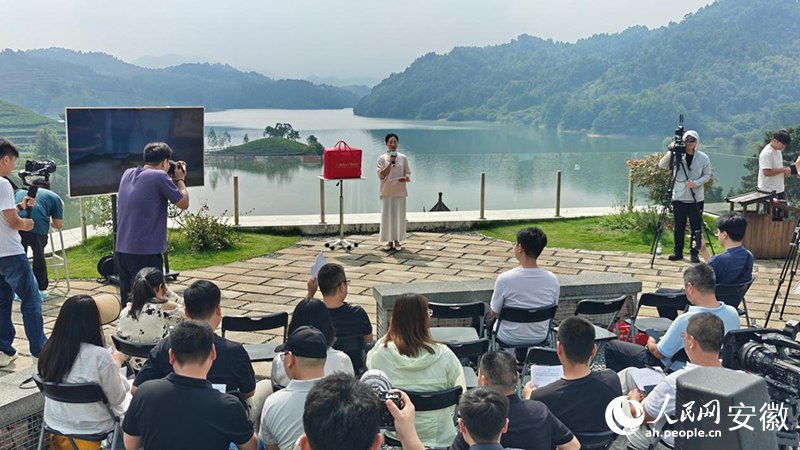 “皖美宝藏小城·金寨有美物”媒体见面会活动现场。人民网记者 周坤摄