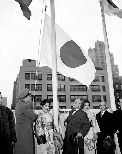 1956年12月,重光葵在联合国。图源:日本政府官方网站