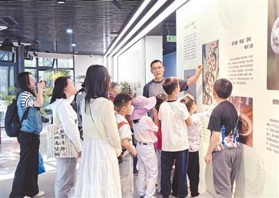 市民在杭州植物资源馆参观。杭州植物园供图