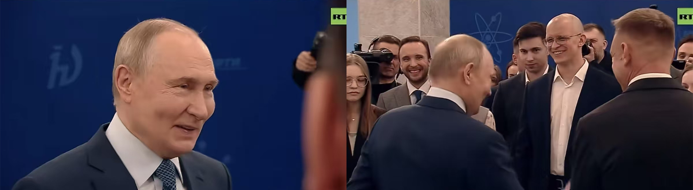 “很多国家也盯着北极呢”，学生们都笑出了声。“今日俄罗斯”视频截图