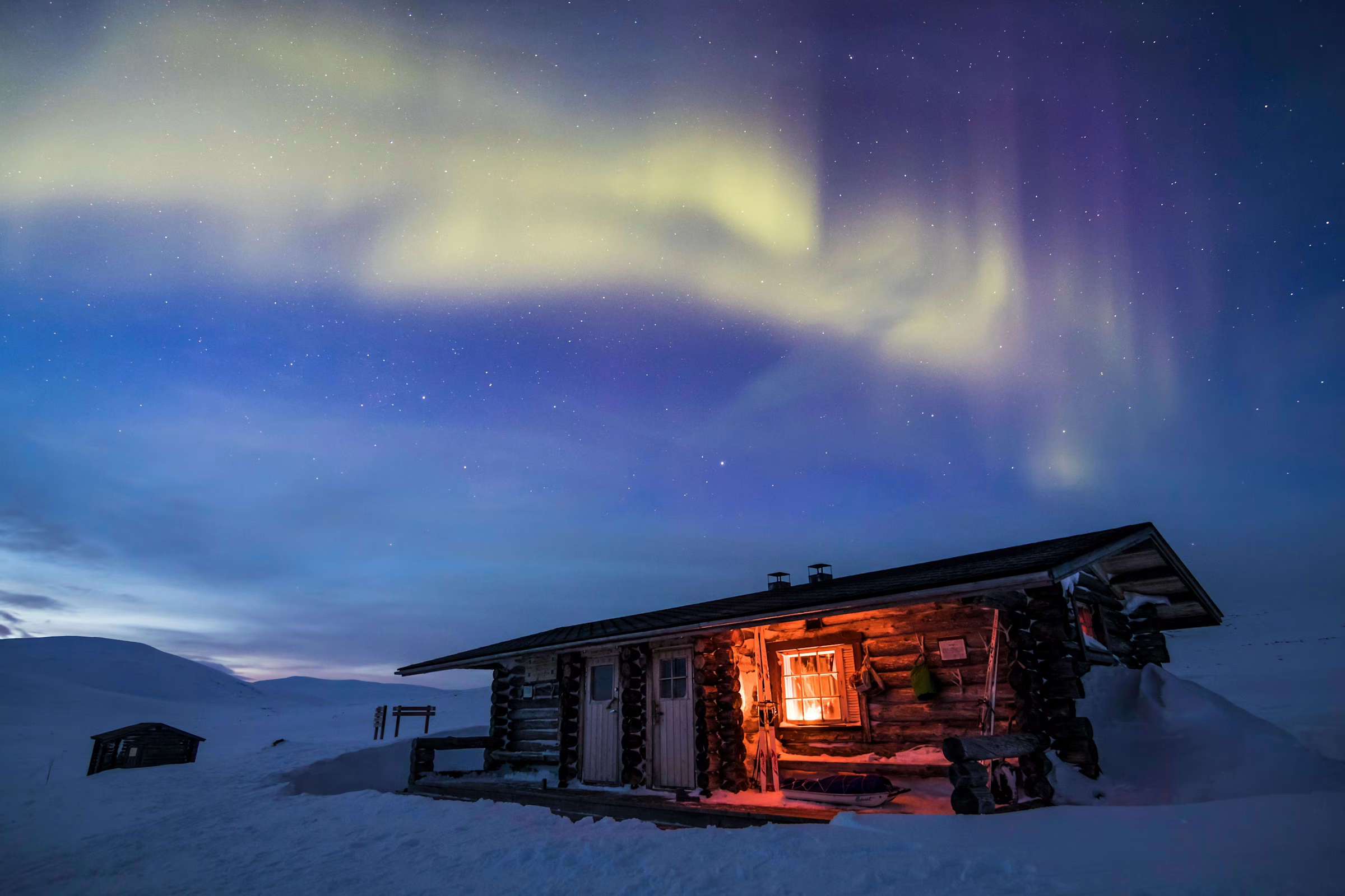 芬兰夜晚的极光 芬兰广播公司