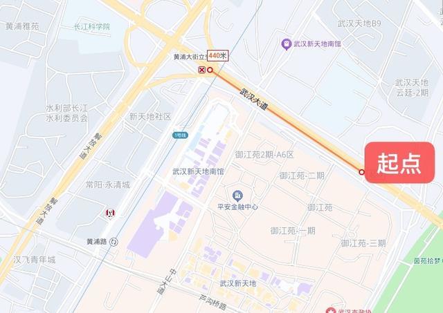 1号线|沿江大道黄浦大街二桥下始发→对接轨道1/8号线黄浦路站