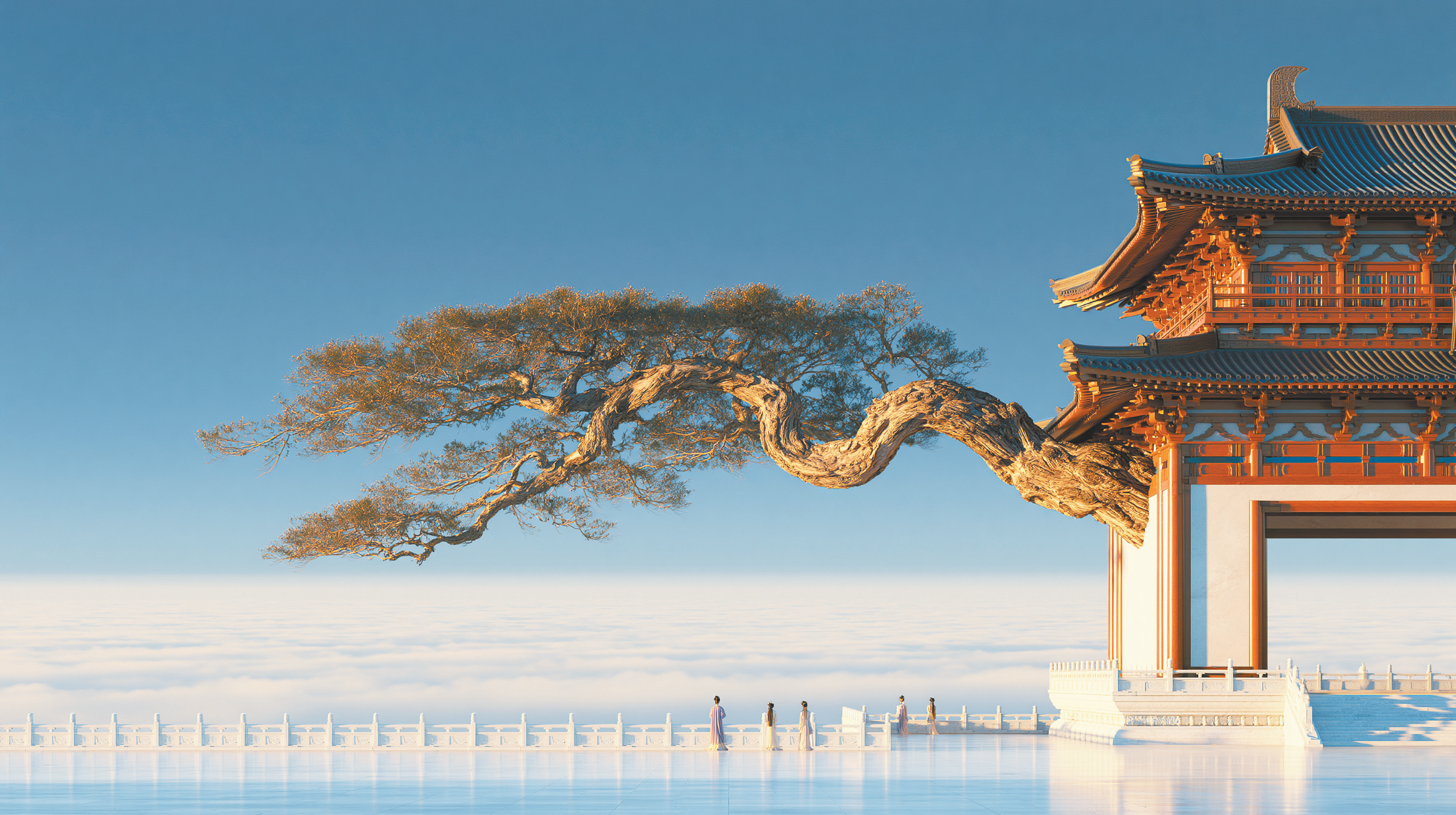 “中国式天庭”AI短视频截图